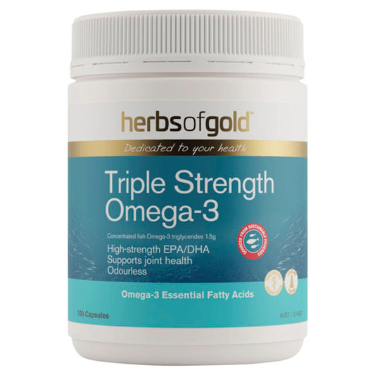 Herbs of Gold Triple Strength Omega3 150 Capsules - BeeVitamins