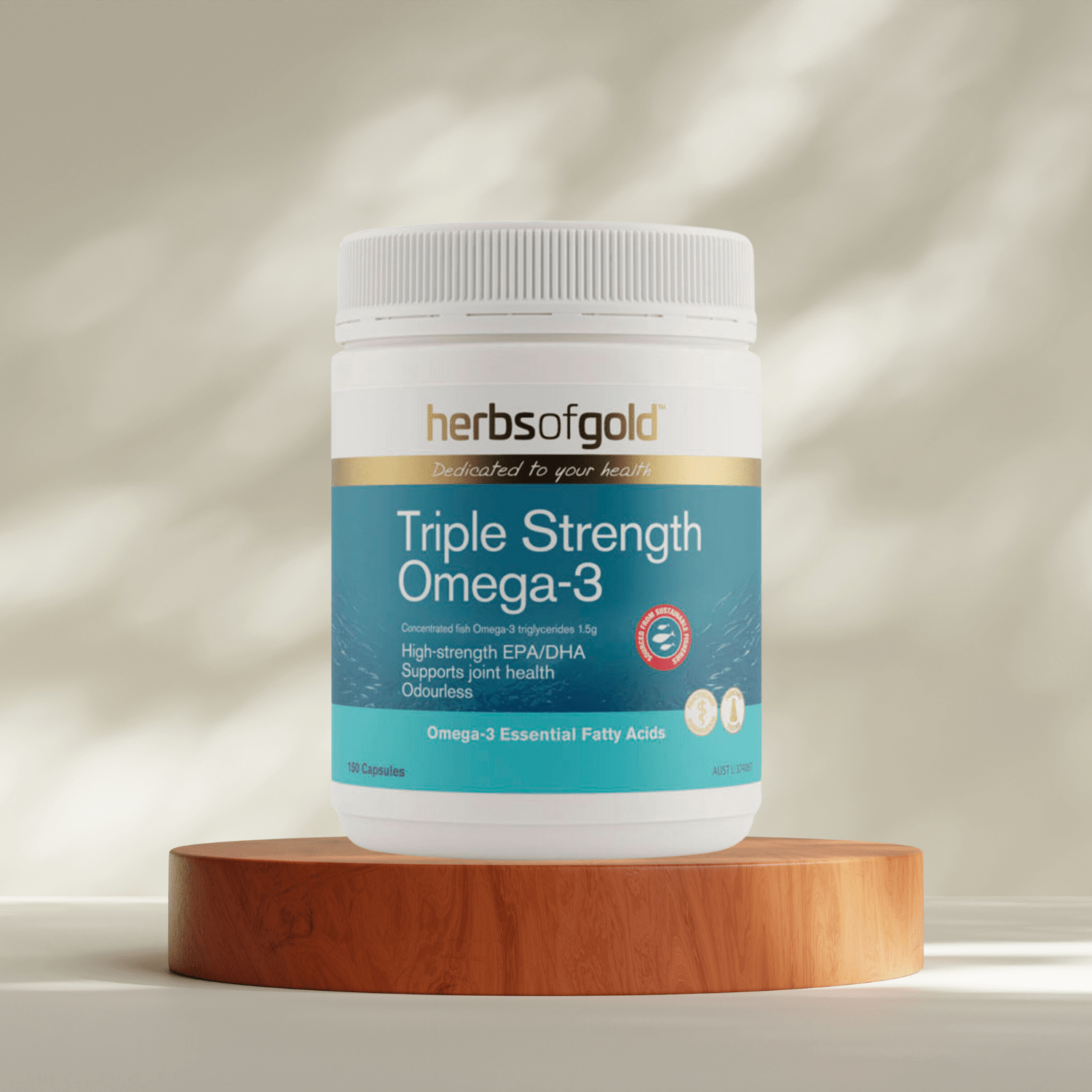 Herbs of Gold Triple Strength Omega3 150 Capsules - BeeVitamins