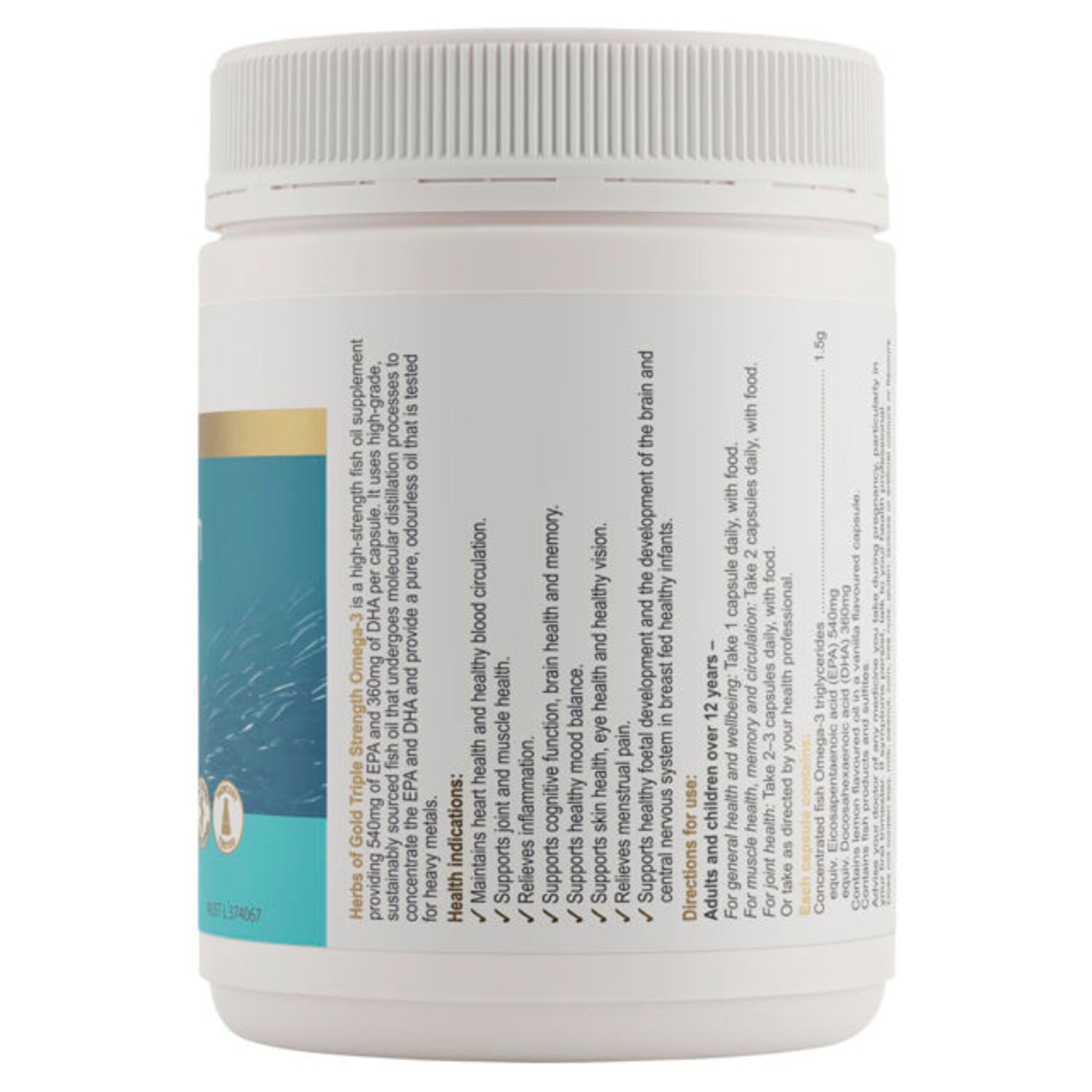 Herbs of Gold Triple Strength Omega3 150 Capsules - BeeVitamins