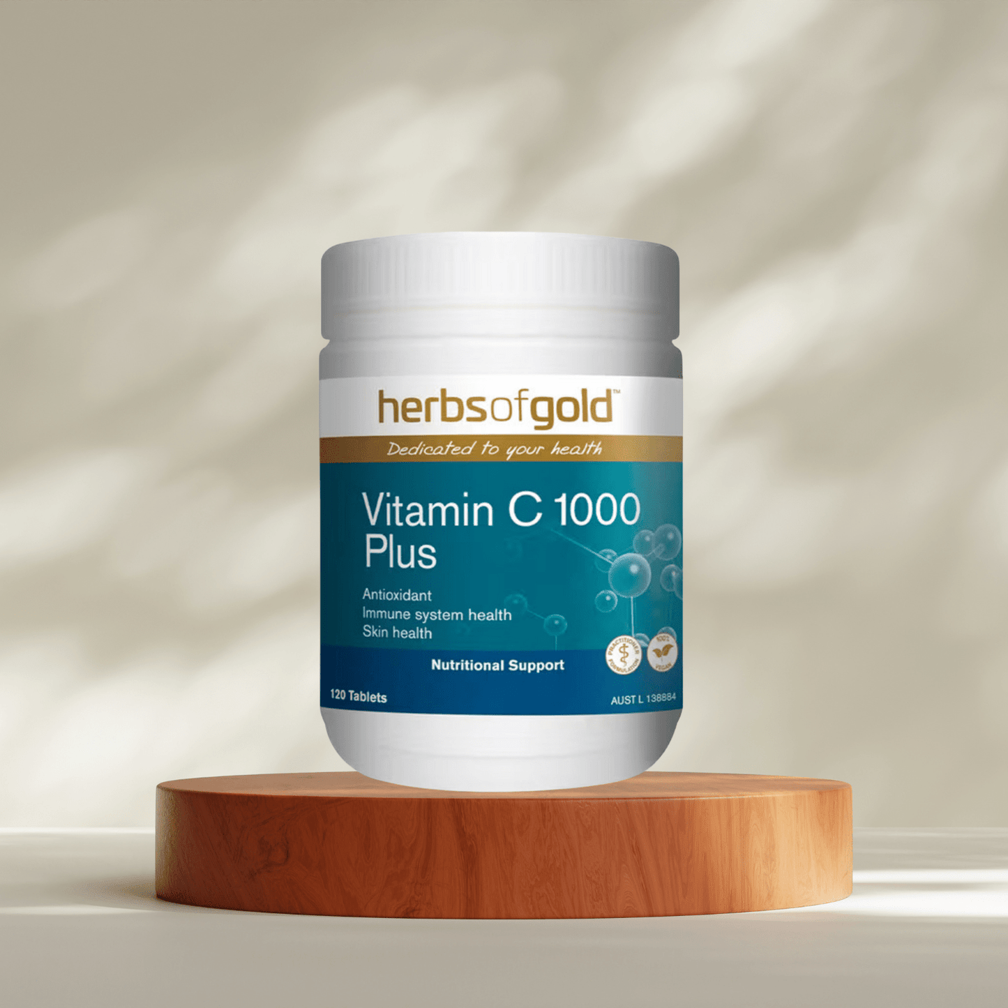 Herbs of Gold Vitamin C 1000 Plus 120 Tablets - BeeVitamins