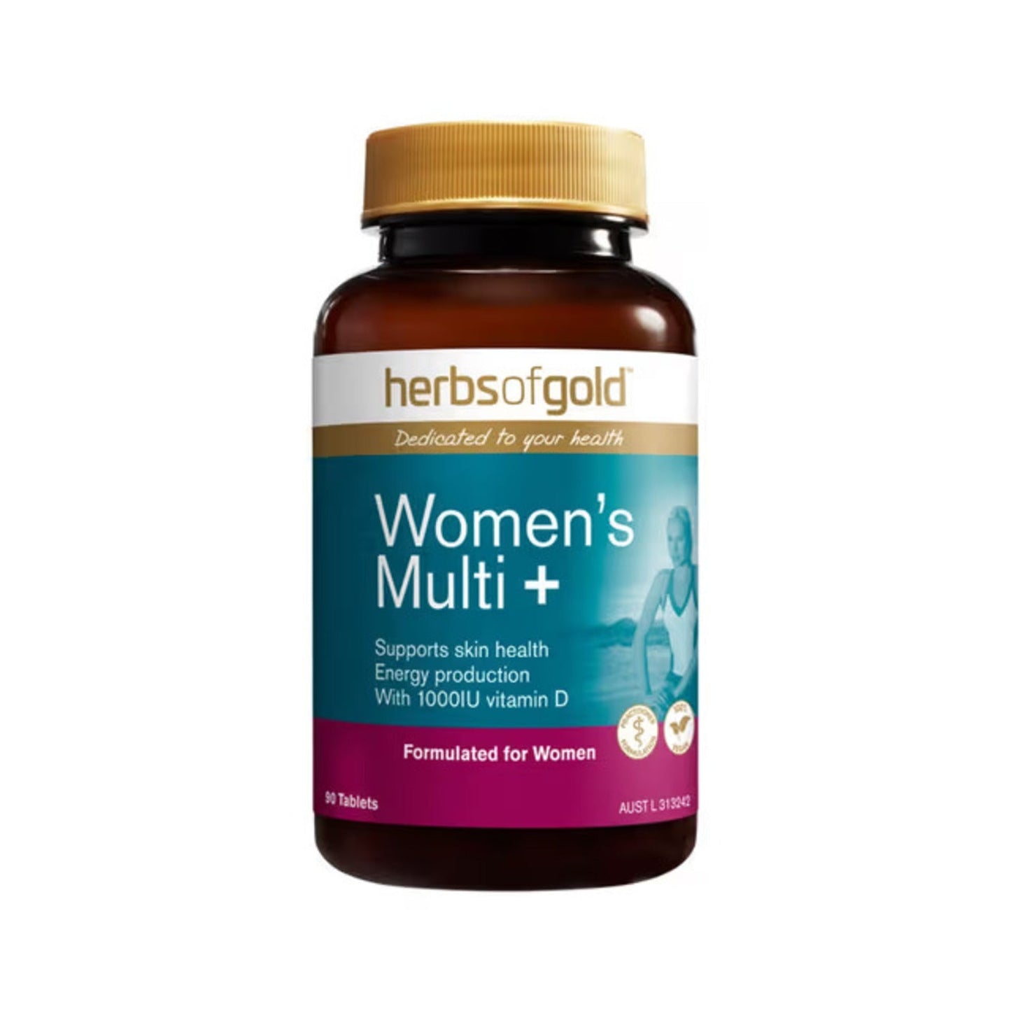 Herbs of Gold Women’s Multi Plus 90 Tablets - BeeVitamins