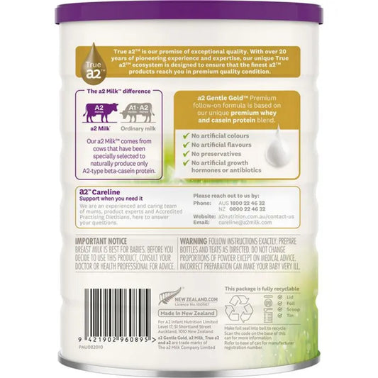 A2 Gentle Gold Premium Follow-on Formula Stage 2 From 6 Months 800g