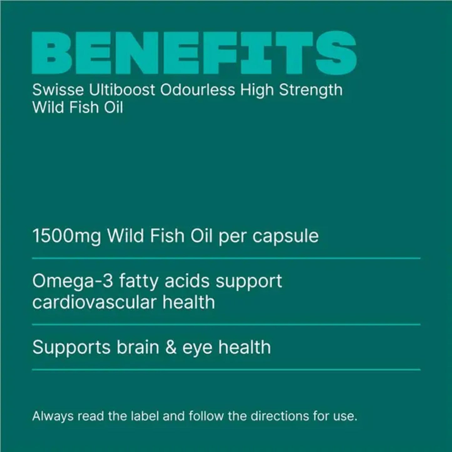 Swisse Odourless High Strength Fish Oil 1500mg 400 Capsules