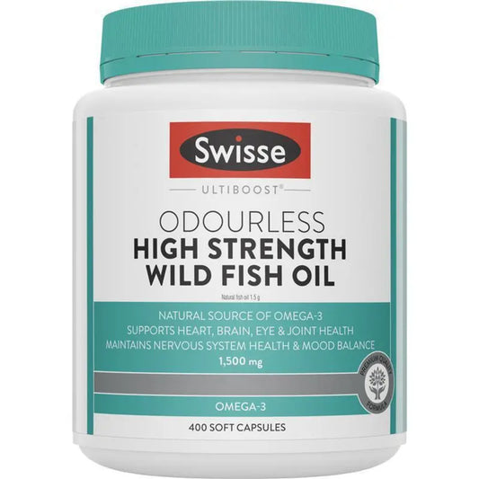 Swisse Odourless High Strength Fish Oil 1500mg 400 Capsules