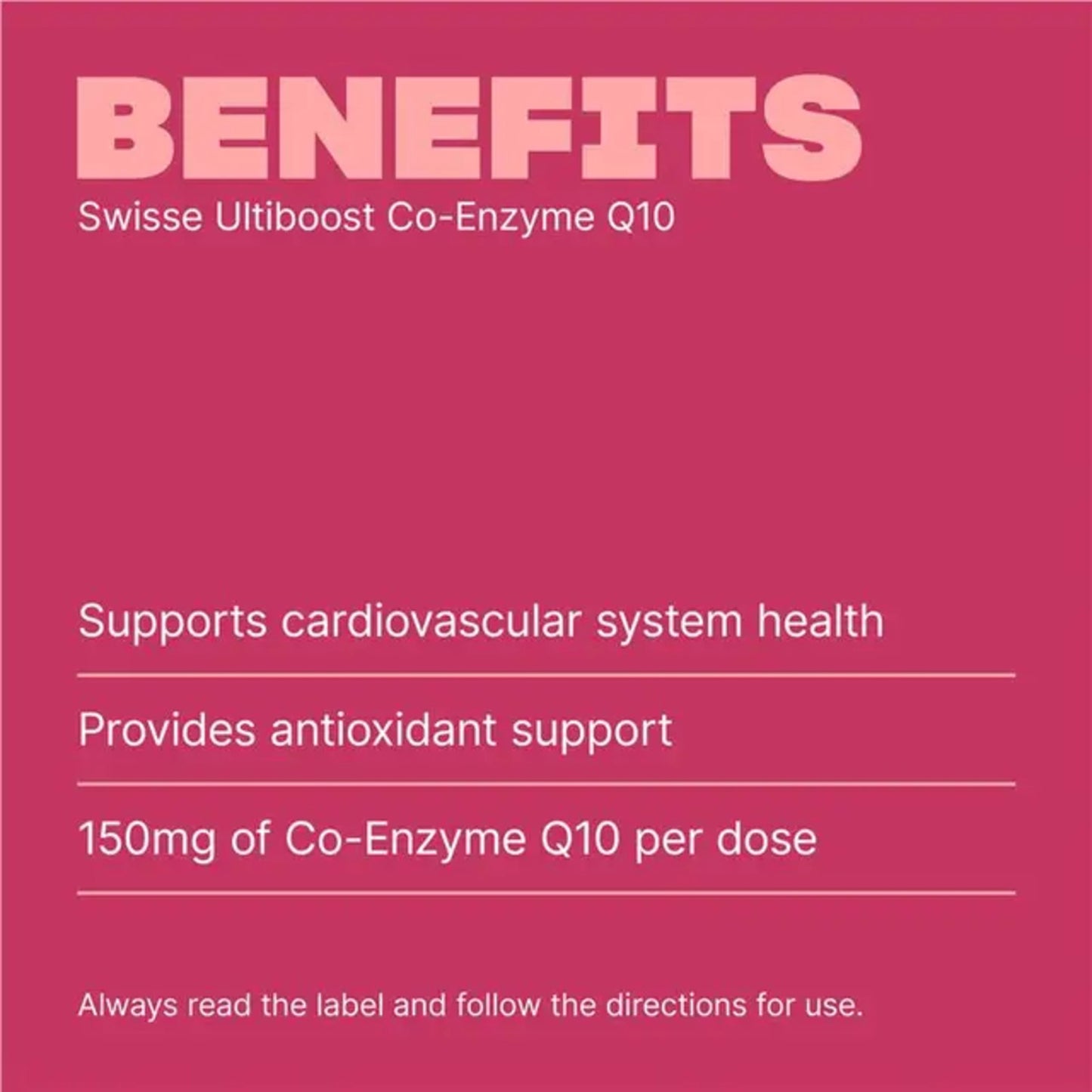 Swisse Ultiboost Co-Enzyme Q10 150mg 180 Capsules