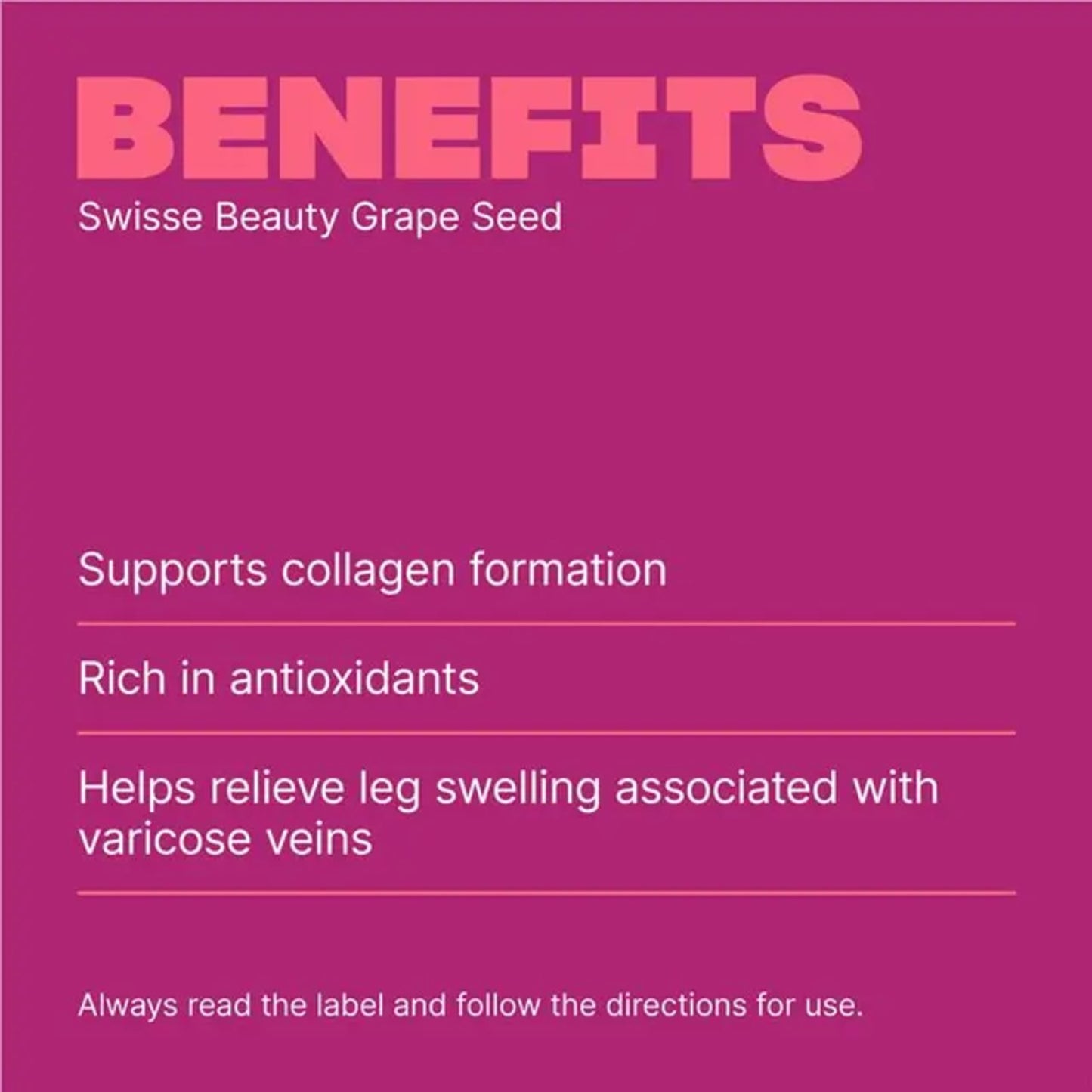 Swisse Grape Seed 14,250mg 180 Tablets