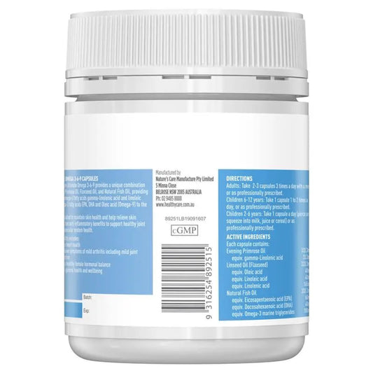 Healthy Care Ultimate Omega3, 6, 9 / 200 Capsules