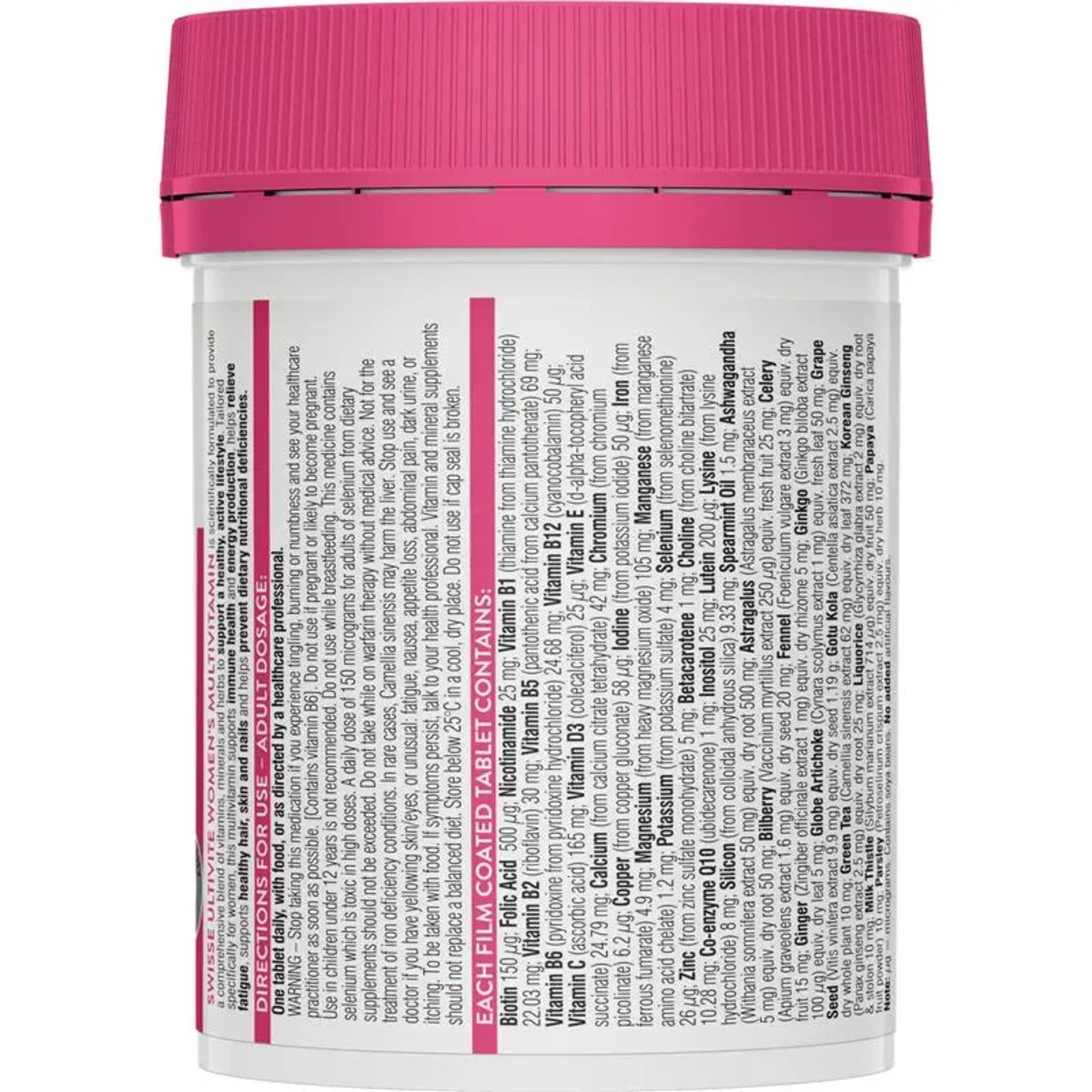 Swisse Women's Ultivite Multivitamin 120 Tablets