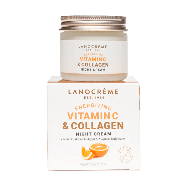 Lanocreme Energizing Vitamin C & Collagen Night Cream - BeeVitamins