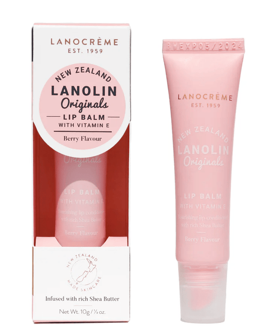 Lanocreme Lanolin Originals LipBalm with Vitamin E 10g - BeeVitamins