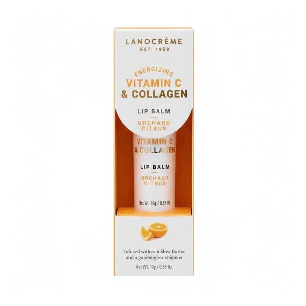 Lanocreme Lip Balm Orchard Citrus with Vitamin C & Collagen 10g - BeeVitamins