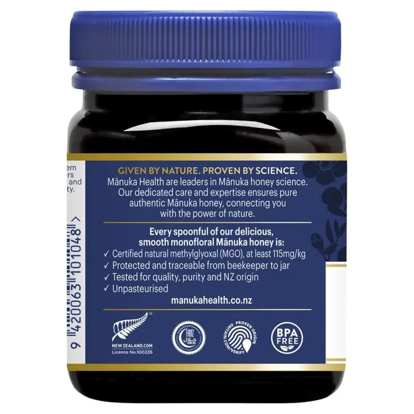 Manuka Health MGO 115+ 250g Manuka Honey New Zealand - BeeVitamins