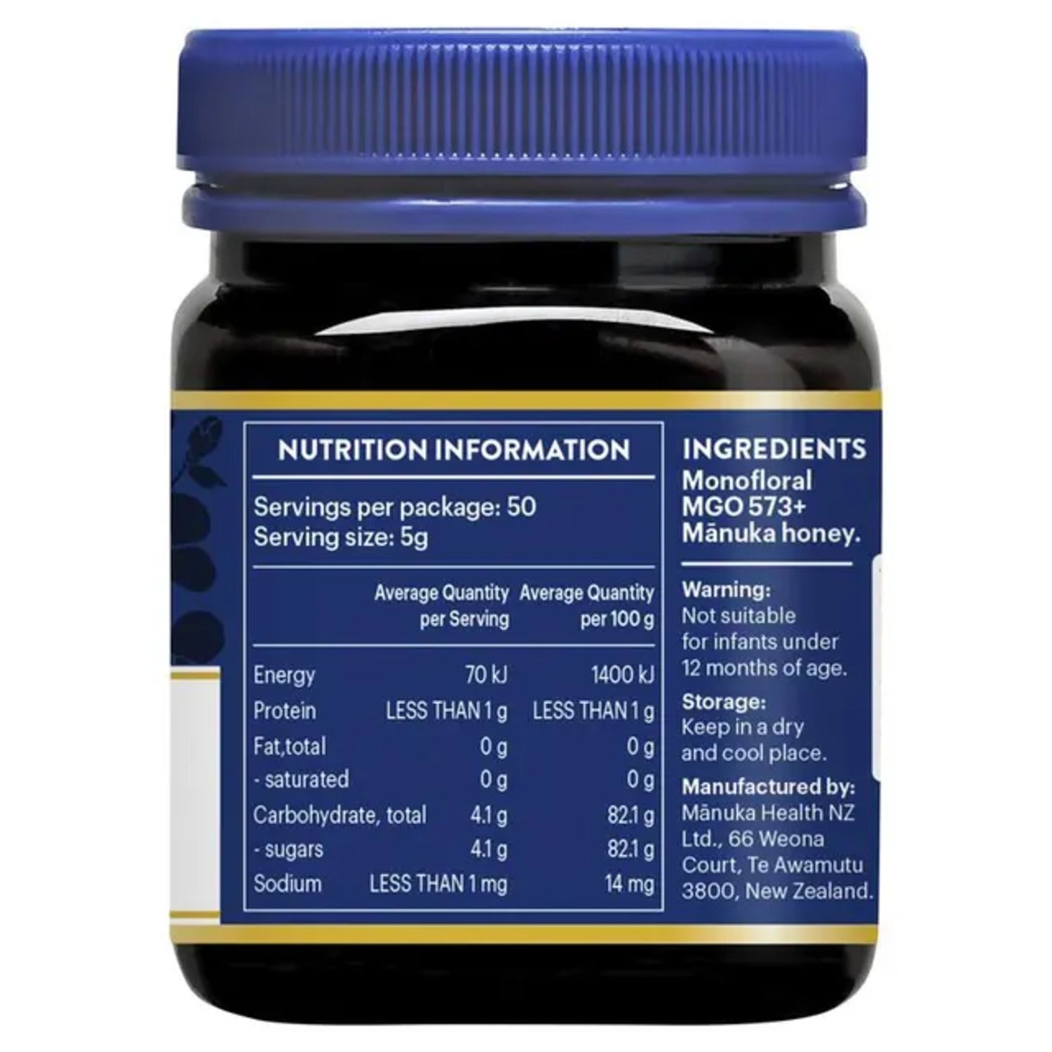 Manuka Health MGO 573+ 250g Manuka Honey New Zealand – BeeVitamins