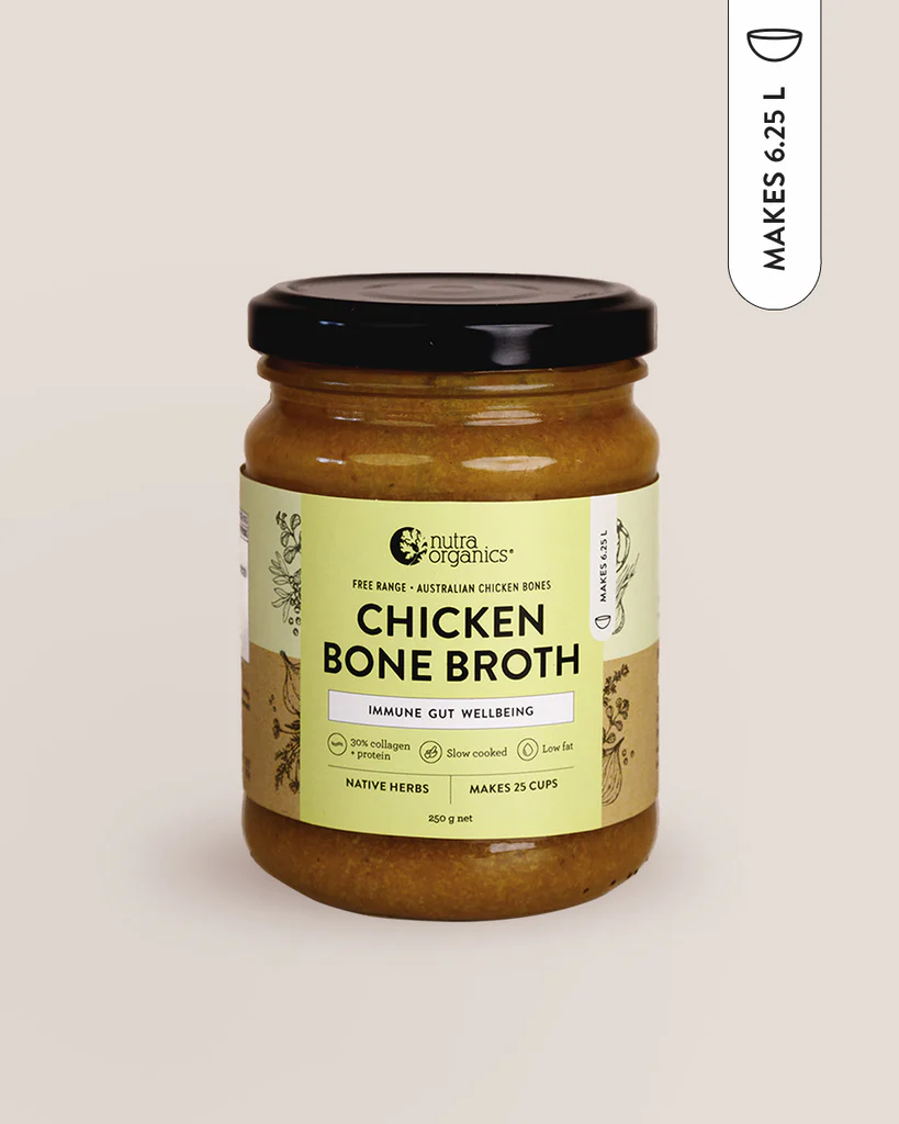 Nutra Organics Chicken Bone Broth Concentrate Native Herbs 250g