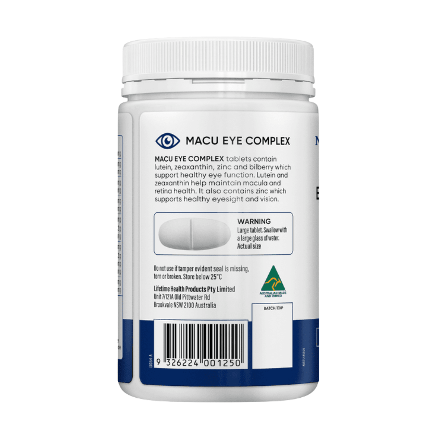 Natural Life Macu Eye Complex 12000 Plus 90 Tablets - BeeVitamins