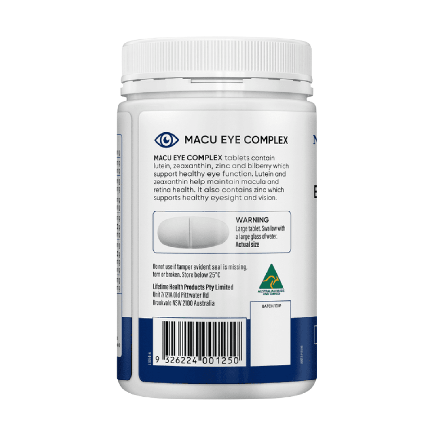 Natural Life Macu Eye Complex 12000 Plus 90 Tablets - BeeVitamins