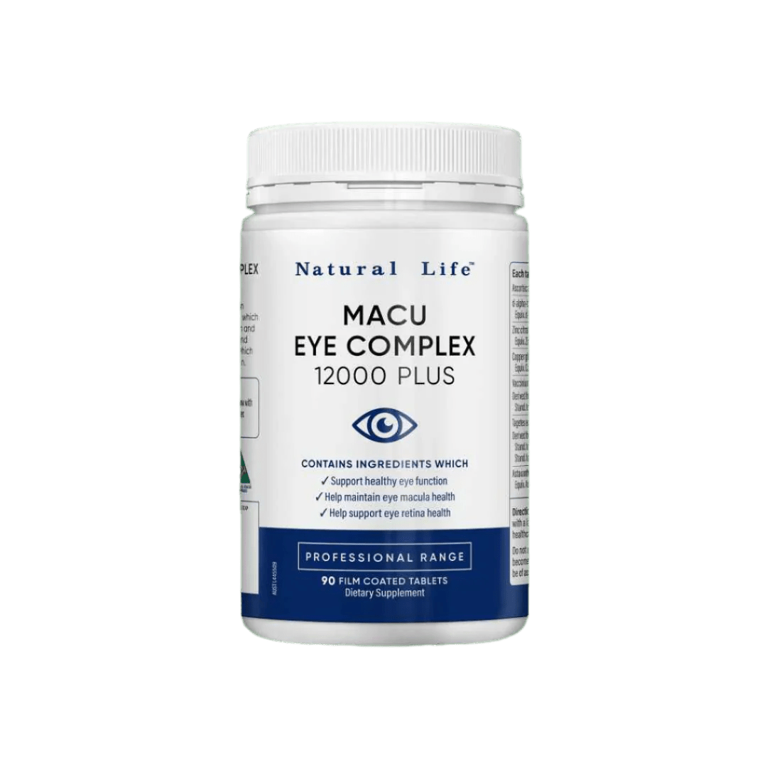 Natural Life Macu Eye Complex 12000 Plus 90 Tablets - BeeVitamins