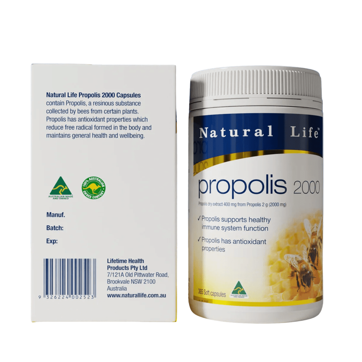 Natural Life Propolis 2000 365 capsules - BeeVitamins