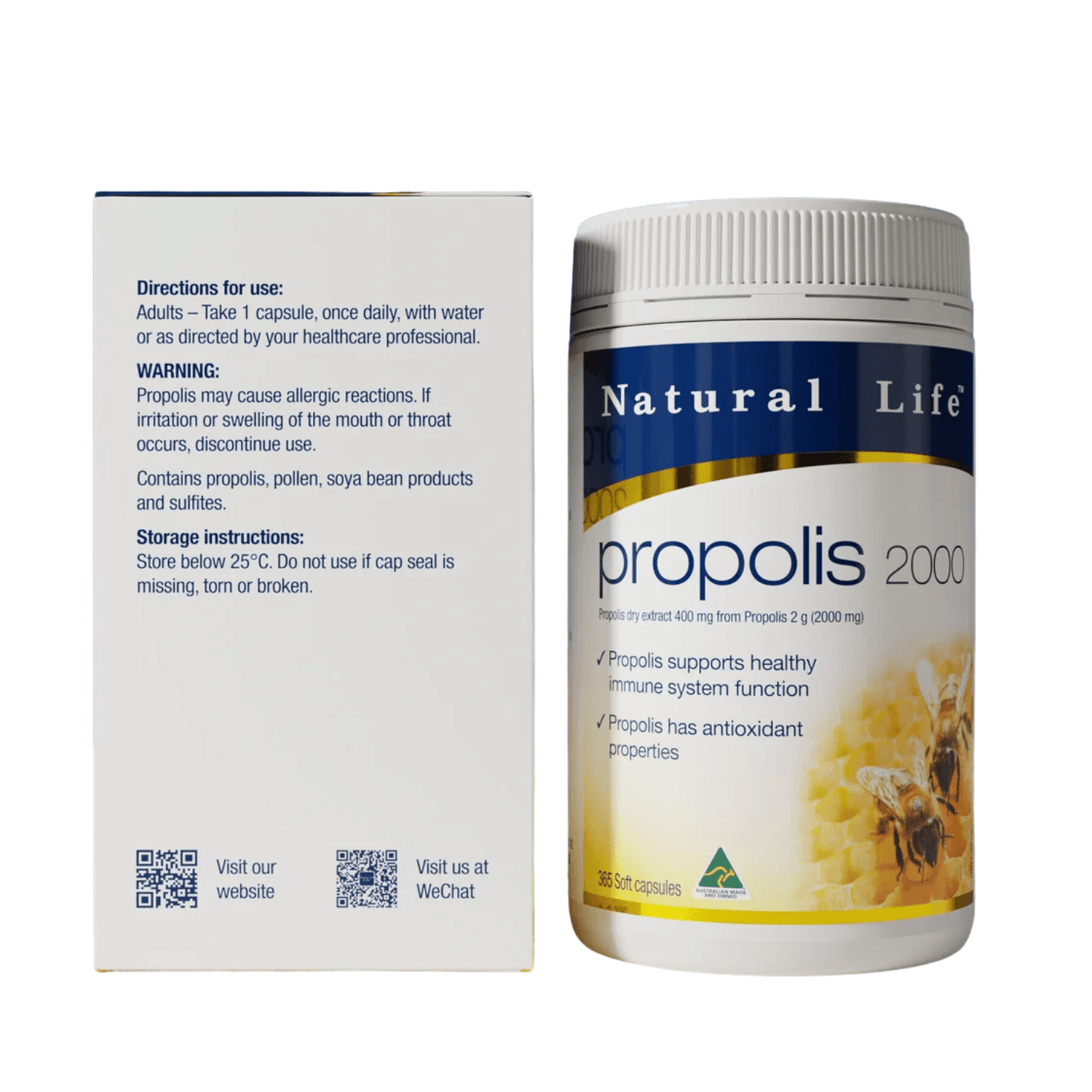Natural Life Propolis 2000 365 capsules - BeeVitamins