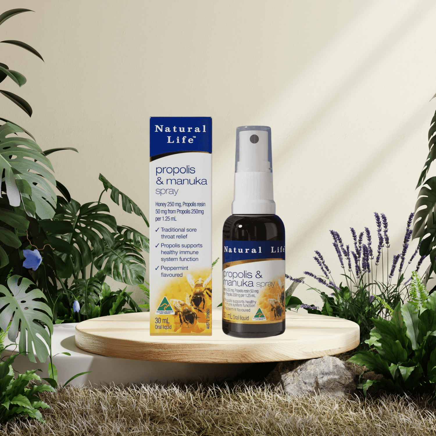 Natural Life Propolis & Manuka Honey Spray 30mL - BeeVitamins