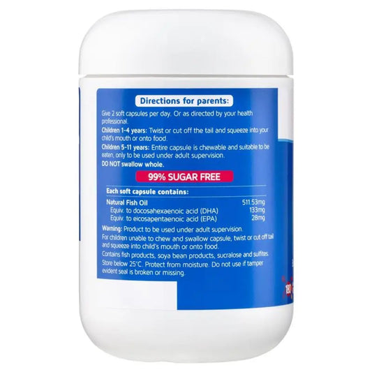 Nature's Way Kids Smart Omega 3 Fish Oil Trio 180 Capsules - BeeVitamins