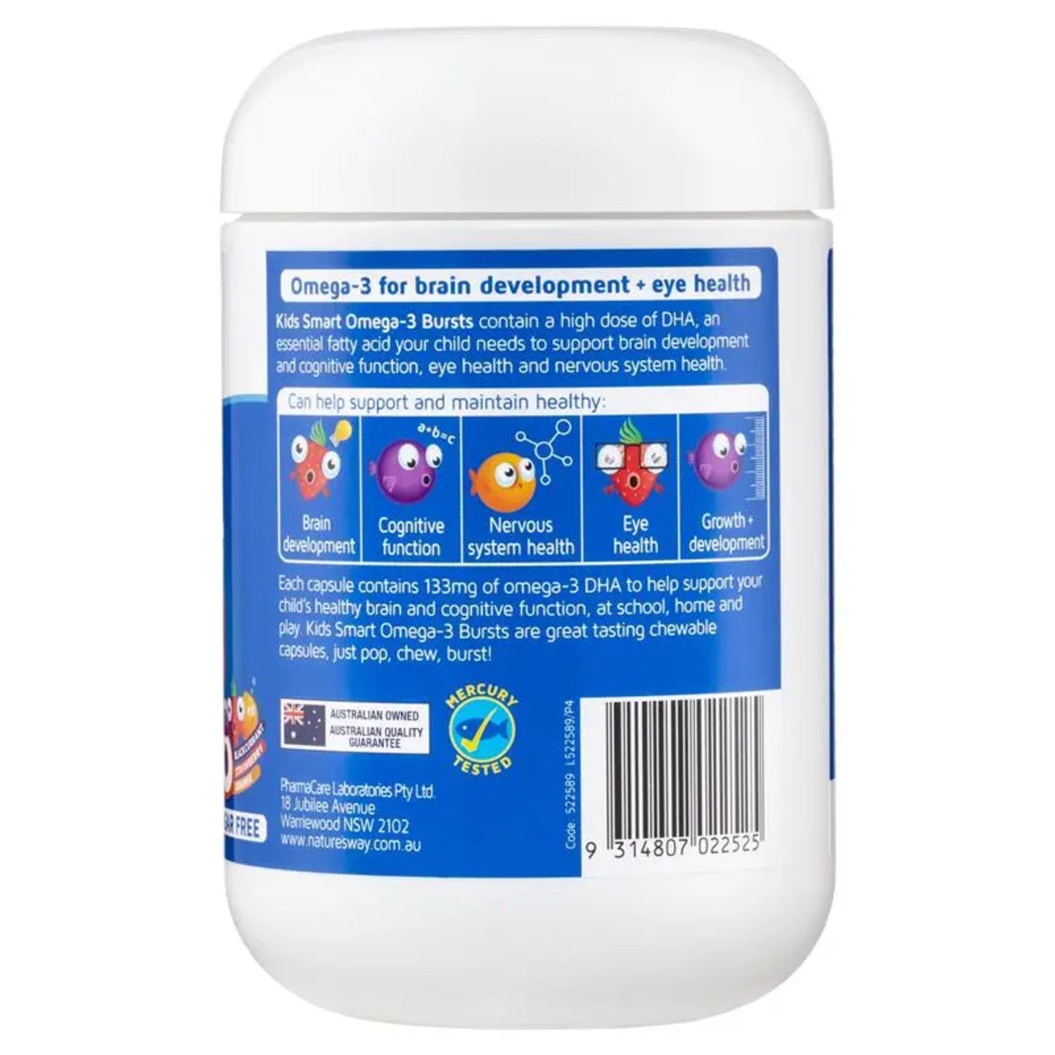 Nature's Way Kids Smart Omega 3 Fish Oil Trio 180 Capsules - BeeVitamins