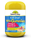Nature's Way Kids Smart Vita Gummies Omega3 DHA Fish Oil Trio 120 Pastilles - BeeVitamins