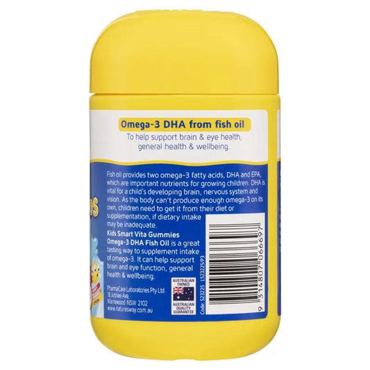Nature's Way Kids Smart Vita Gummies Omega3 Fish Oil 60 Pastilles Improved Formula - BeeVitamins