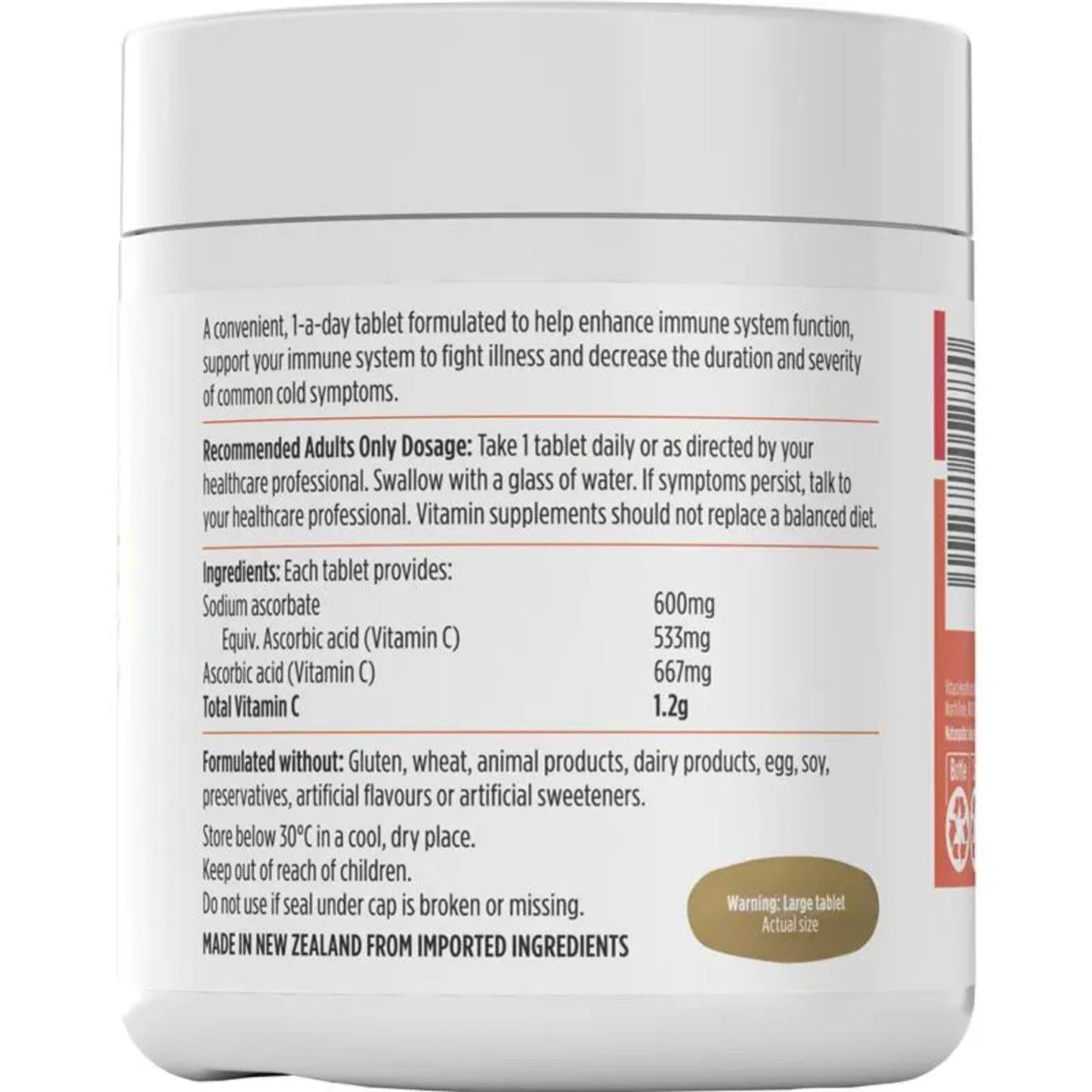 Nutra - Life High Strength Vitamin C 1200mg 150 Tablets - BeeVitamins