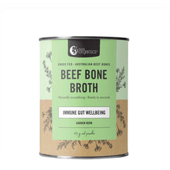 Nutra Organics Beef Bone Broth Immune Gut Wellbeing Garden Herb Flavour 125g
