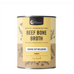 Nutra Organics Beef Bone Broth Immune Gut Wellbeing Turmeric Flavour 125g