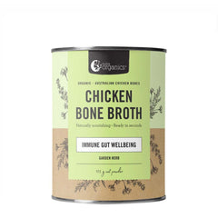 Nutra Organics Chicken Bone Broth Immune Gut Wellbeing Garden Herb Flavour 125g