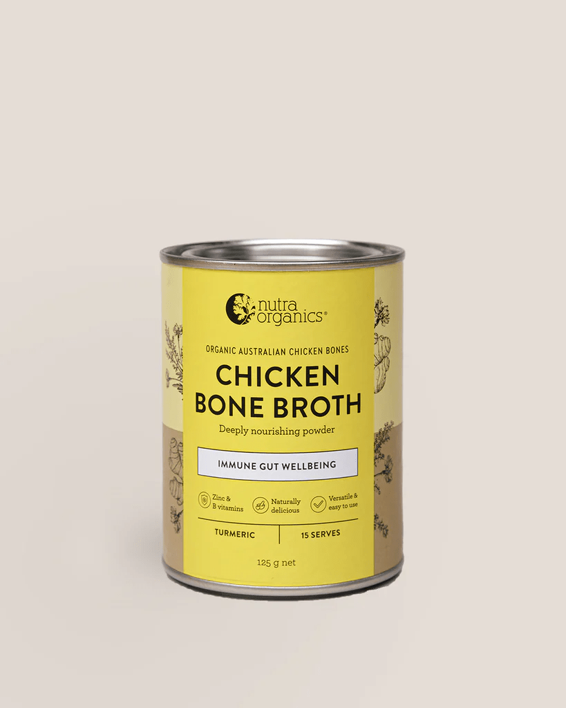 Nutra Organics Chicken Bone Broth Turmeric 125g - BeeVitamins