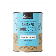 Nutra Organics Chicken Bone Broth Immune Gut Wellbeing Homestyle Original Flavour 125g