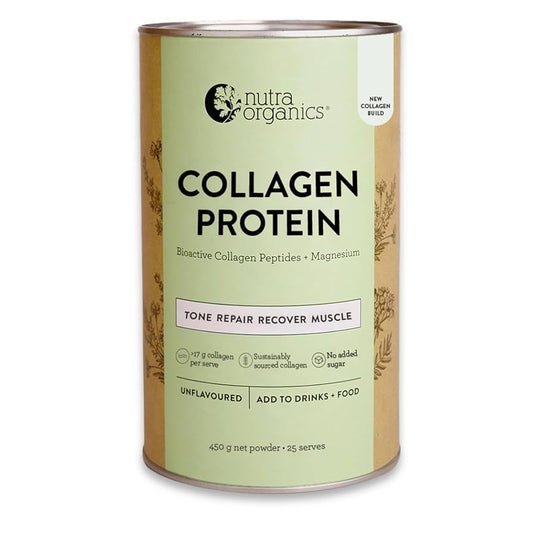 Nutra Organics Collagen Protein Unflavoured 450g - BeeVitamins
