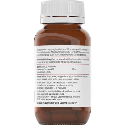 NutraLife CoQ10 300mg 60 Capsules - BeeVitamins