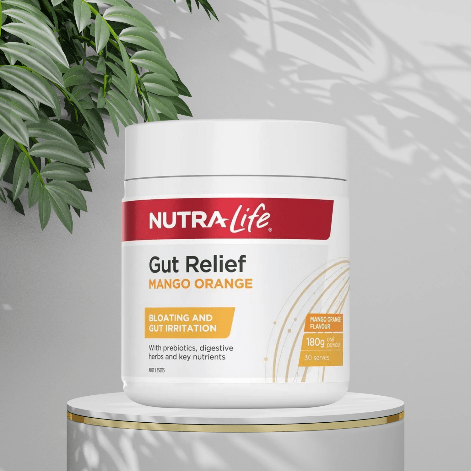 NutraLife Gut Relief Mango / Orange Flavour 180g - BeeVitamins