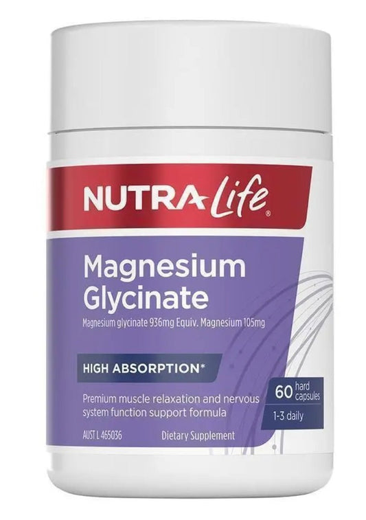 Nutralife Magnesium Glycinate 60 Capsules - BeeVitamins