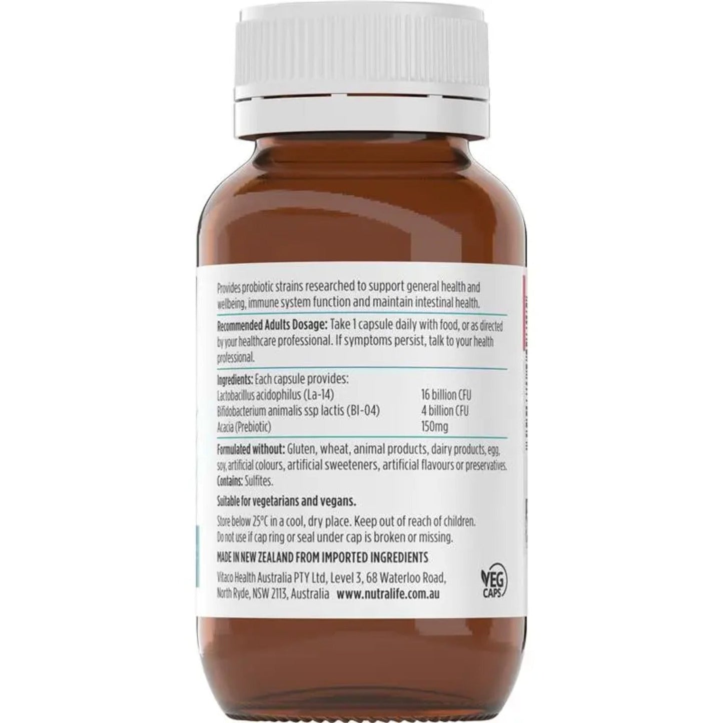 NutraLife Probiotica Daily Health 60 Capsules - BeeVitamins