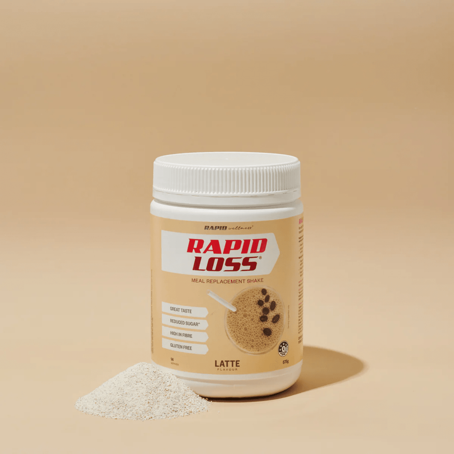 Rapid Loss Meal Replacement Shake Latte Flavour 575g - BeeVitamins