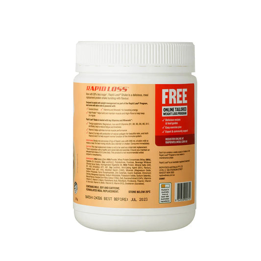 Rapid Loss Meal Replacement Shake Salted Caramel Flavour 575g - BeeVitamins