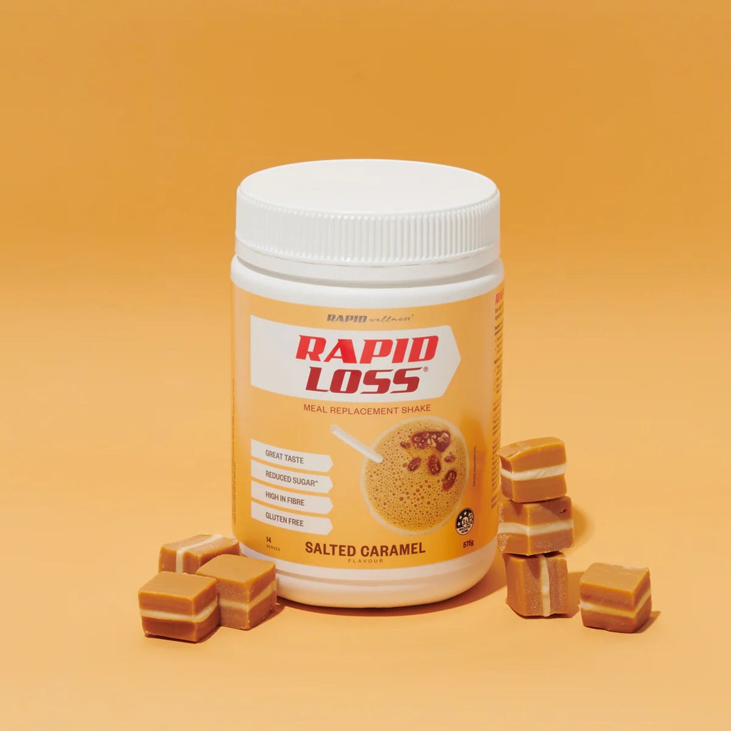Rapid Loss Meal Replacement Shake Salted Caramel Flavour 575g - BeeVitamins