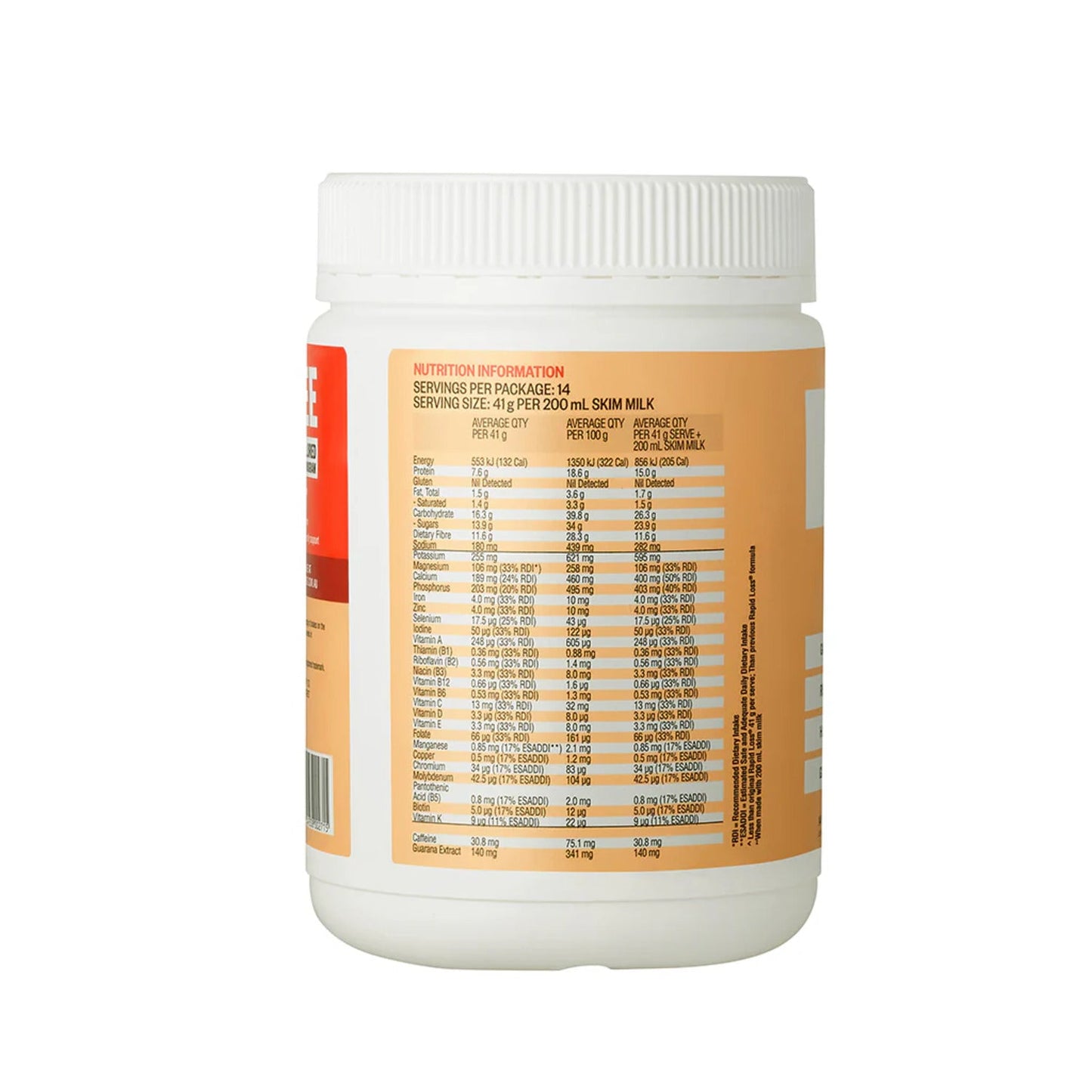 Rapid Loss Meal Replacement Shake Salted Caramel Flavour 575g - BeeVitamins