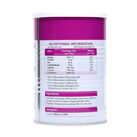 Royal AUSNZ Lactoferrin Formula Milk Powder 2g x 50 Sachets (100g) - BeeVitamins