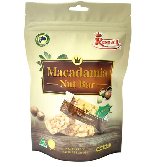 Royal Confectionery Macadamia Nut Bar 400g - BeeVitamins