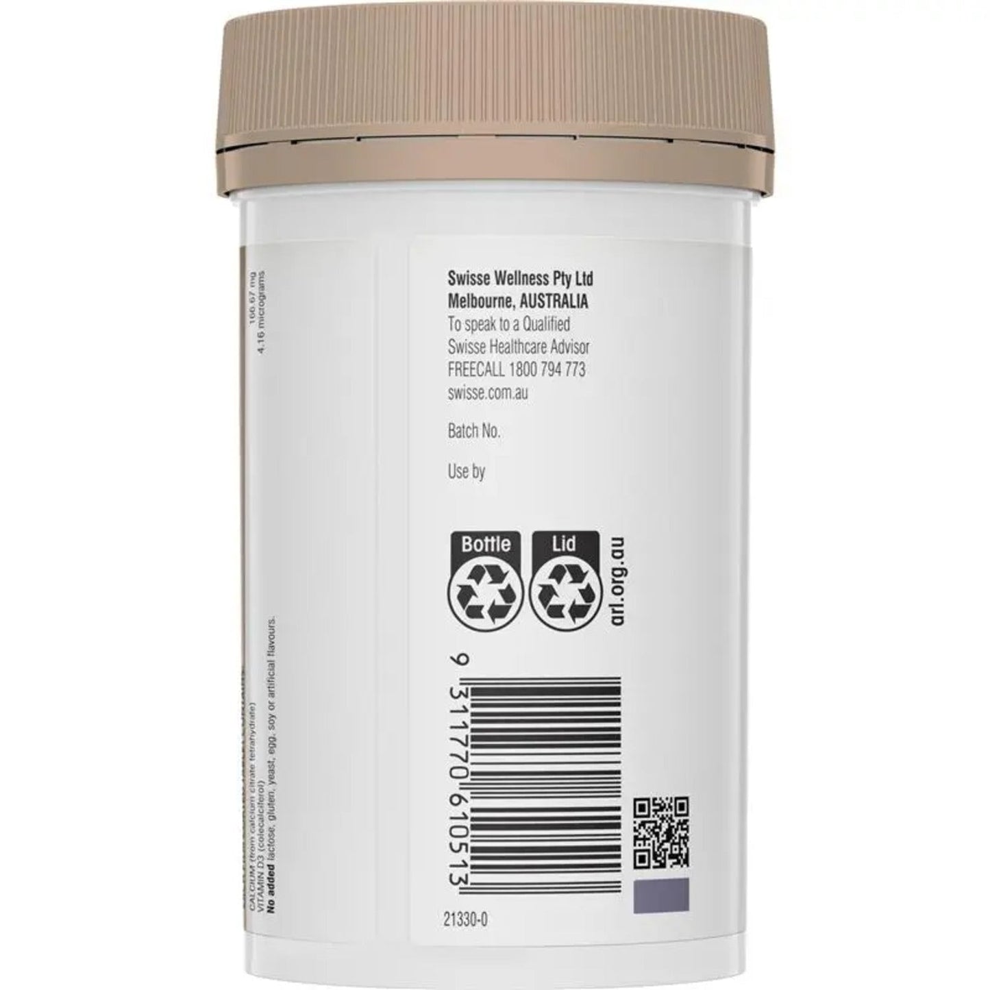 Swisse Calcium + Vitamin D 300 Mini Tablets - BeeVitamins
