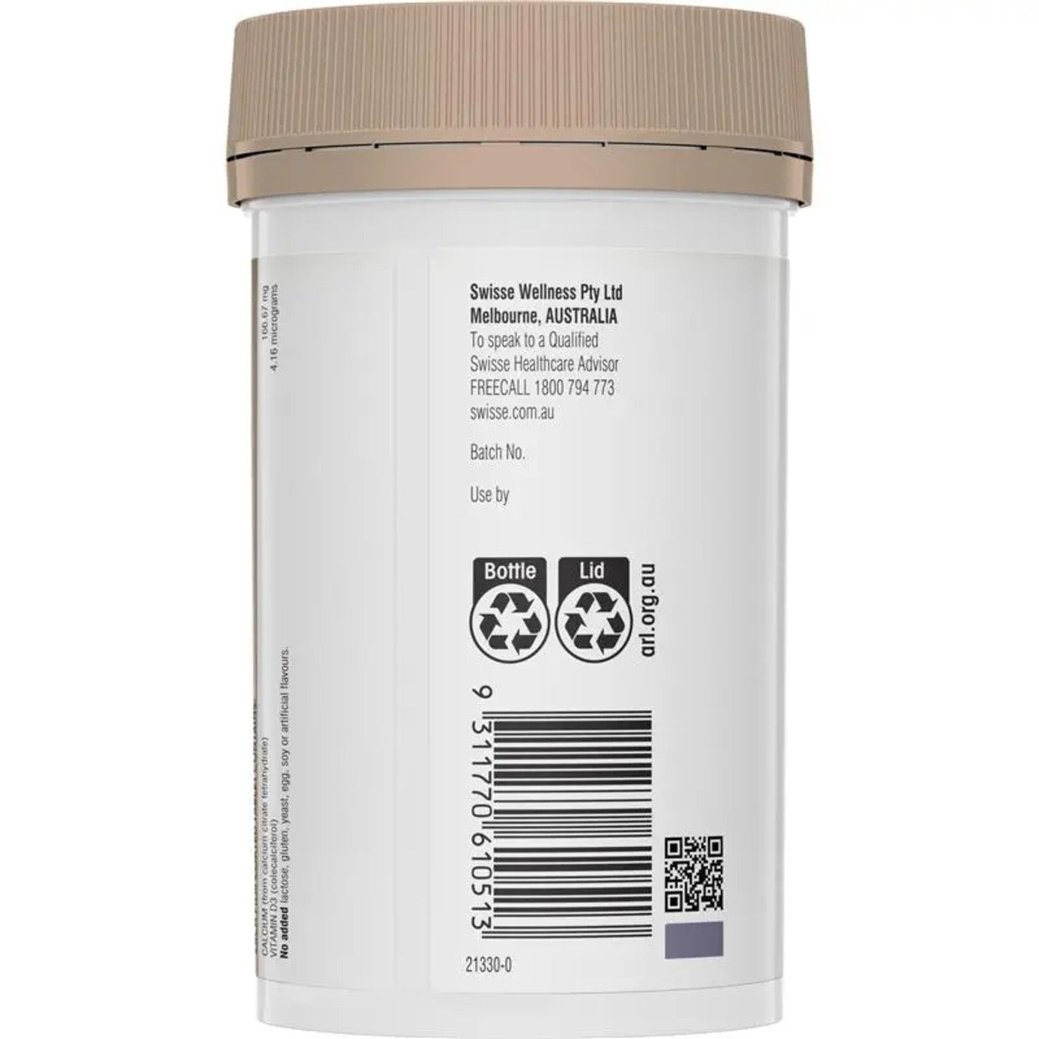 Swisse Calcium + Vitamin D 300 Mini Tablets - BeeVitamins