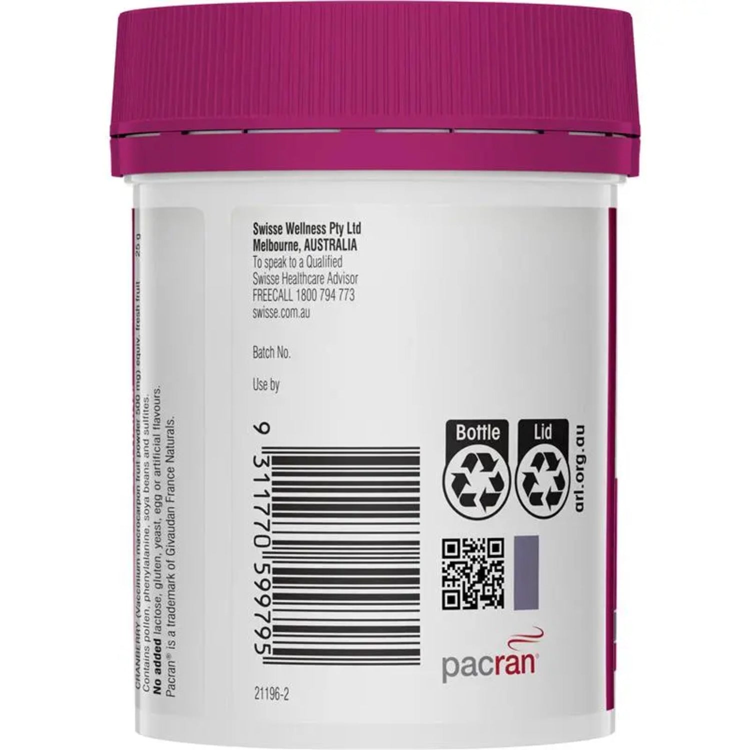 Swisse Cranberry 90 Capsules - BeeVitamins