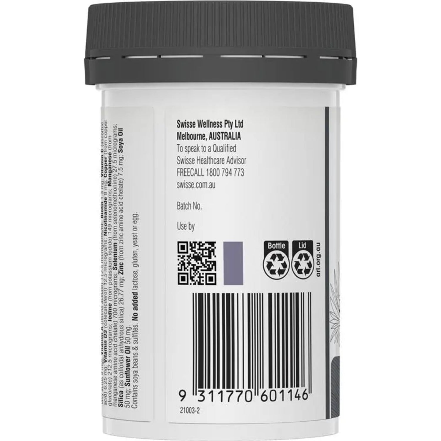 Swisse Hair Nutrition for Men 60 Capsules - BeeVitamins