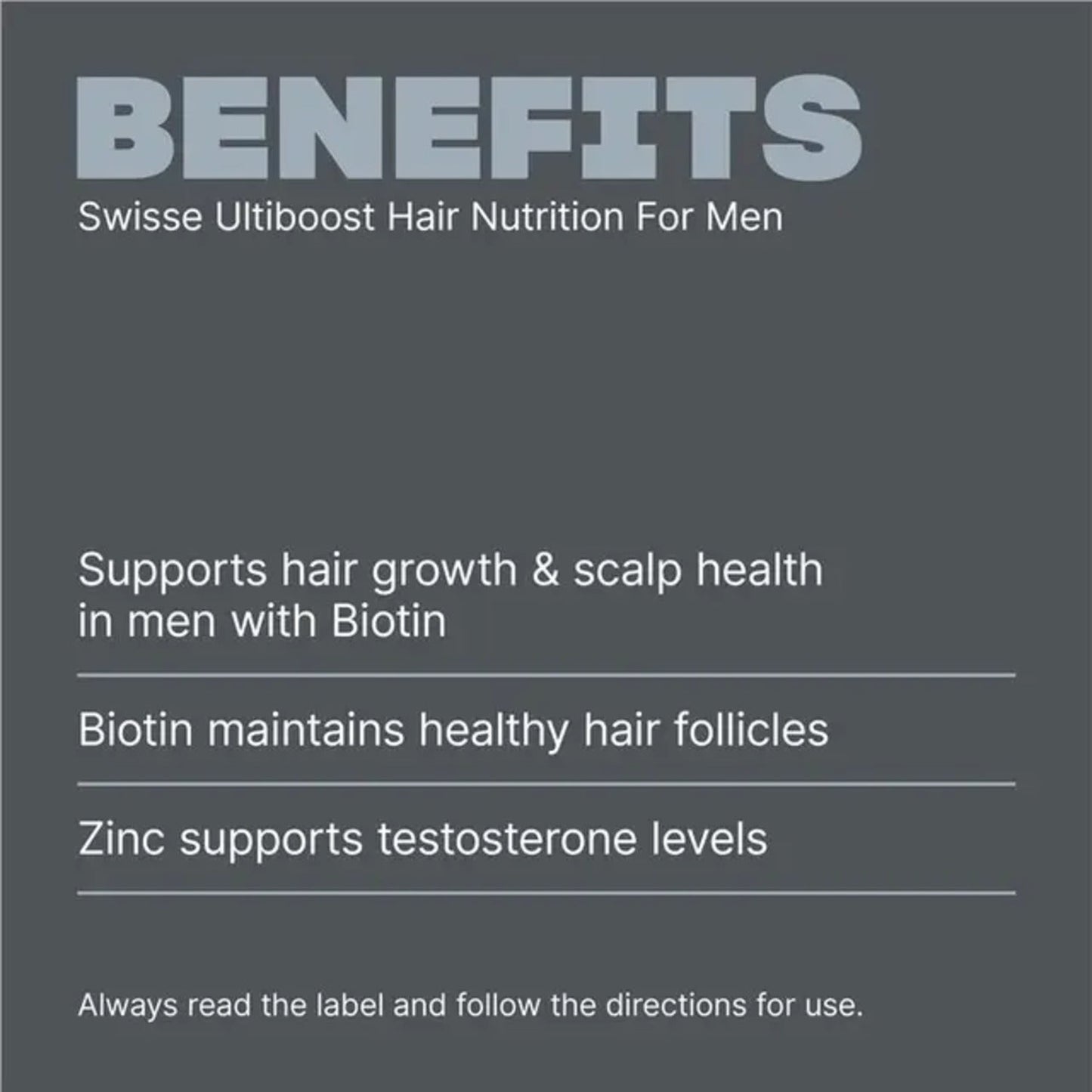 Swisse Hair Nutrition for Men 60 Capsules - BeeVitamins
